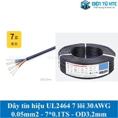 Dây tín hiệu 7 lõi 2464 30AWG 7*0.10TS vỏ PVC 80 độ OD 3.2mm