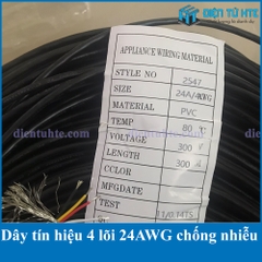 Dây tín hiệu 4 lõi 24AWG có chống nhiễu vỏ bọc PVC