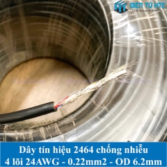 Dây tín hiệu 4 lõi chống nhiễu 2464 24AWG 0.22mm2 vỏ PVC OD 6.2mm - Altek