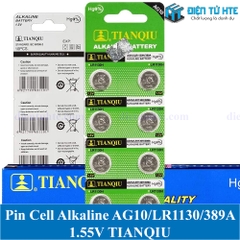 Pin TIANQIU LR1130 AG10 1.55V Alkaline (Trong vỉ)