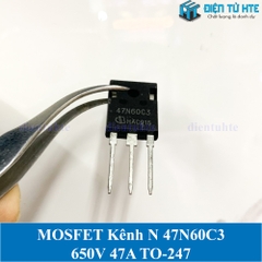 MOSFET kênh N công suất cao 47N60C3 SPW47N60C3 RDSon 0.07 ohm 650V 47A TO-247