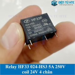 Relay HF33F 024-HS3 24V 4 chân 5A 250V HONGFA