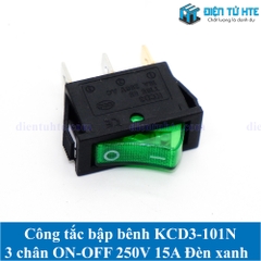 Công tắc bập bênh KCD3 KCD3-101N 3 chân 250V 16A có đèn