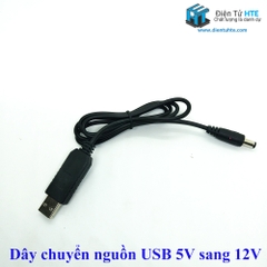 Cáp chuyển đổi nguồn USB 5V sang 12V