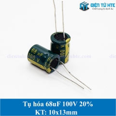 Tụ hóa tần số cao 68uF 100V 20% kích thước 10x13mm