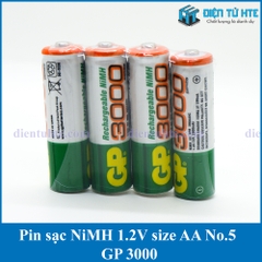 Pin sạc NiMH 1.2V AA No.5 GP3000 2000mAh