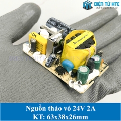 Board nguồn tháo vỏ 24V 2A 63x38x26mm loại tốt