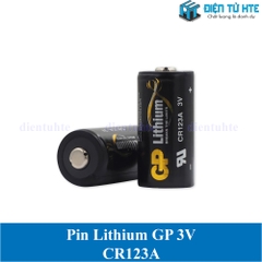 Pin Lithium GP CR123A 3V Đen (Không sạc lại) cho máy công nghiệp - máy ảnh