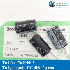 Tụ điện tụ hóa 47uF 400V 16x25mm