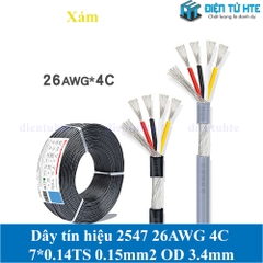 Dây tín hiệu 2547 USB 4 lõi 0.12mm2 có chống nhiễu lõi 26AWG vỏ PVC