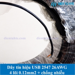 Dây tín hiệu 2547 USB 4 lõi 0.12mm2 có chống nhiễu lõi 26AWG vỏ PVC