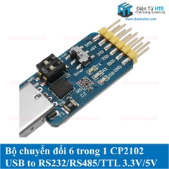 Module chuyển đổi USB sang TTL-RS232-RS485 CP2102 3v3 5V