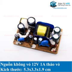 Board nguồn không vỏ 12V 1A tháo vỏ