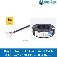 Dây tín hiệu 5 lõi 2464 30AWG  7*0.10TS vỏ PVC 80 độ OD 2.8mm