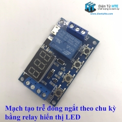 Mạch tạo trễ đóng ngắt theo chu kì Relay hiển thị LED XY-J02 JZ-801