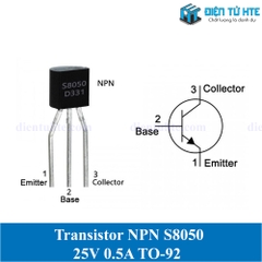 Transistor NPN S8050 PNP S8550 0.5A 25V chân cắm TO-92