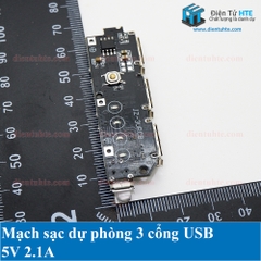 Mạch sạc Pin dự phòng 3 cổng USB 5V 2.1A