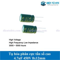 Tụ hóa tần số cao 4.7uF 450V 8x12mm