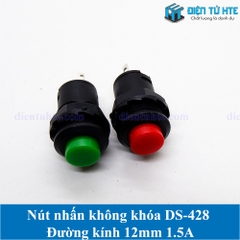 Nút nhấn không khóa DS-428 Đường kính 12mm 1.5A