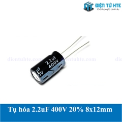 Tụ hóa 2.2uF 400V 20% kích thước 8x12mm