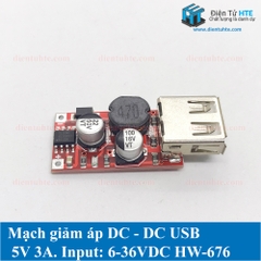 Mạch giảm áp DC - DC 1 cổng USB 5V 3A HW-676