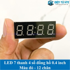 LED 7 thanh 4 số đồng hồ 0.4 inch màu đỏ cho bếp từ, hồng ngoại, nồi áp suất