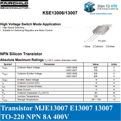 Transistor công suất  JE13007 E13007 13007 400V 8A TO-220