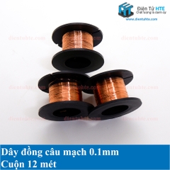 Dây đồng câu mạch 0.1mm 12met