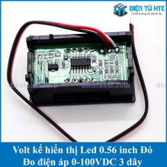 Volt kế đo điện áp 0-100V DC 3 dây hiển thị LED 0.56 inch