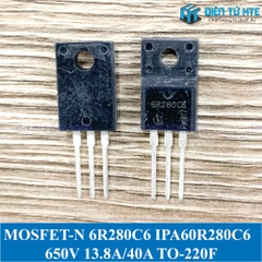 MOSFET kênh N 6R280C6 IPA60R280C6 650V 13.8A/40A TO-220F