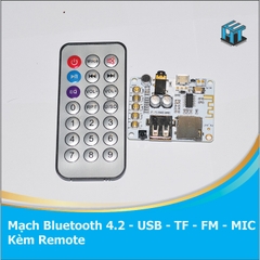 Mạch phát nhạc Bluetooth 4.2 hỗ trợ USB - TFCard - FM - Kèm MIC Remote