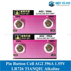 Pin cúc áo TIANQIU AG2 LR726 396A SR726 1.55V Alkaline (Trong vỉ)