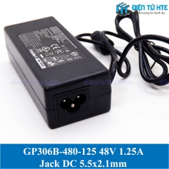 Adapter nguồn AC-DC GP306B-480-125 48V 1.25A Jack DC 5.5x2.1mm