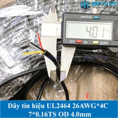 Dây tín hiệu 4 lõi UL2464 26AWG 7*0.16TS 0.14mm2 OD 4.0mm vỏ PVC 80 độ