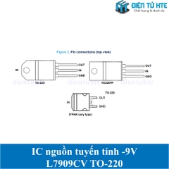 IC ổn áp nguồn âm -9V L7909CV 7909 chân cắm TO-220 loại tốt