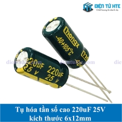 Tụ hóa tần số cao 220uF 25V 6x12mm