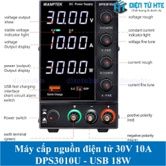 Máy cấp nguồn WANPTEK DPS3010U 30V 10A Tiêu chuẩn LED 4 số