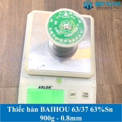 Thiếc hàn BAIHOU Con khỉ trắng 63/37 Sn63% 0.8mm cuộn 900g