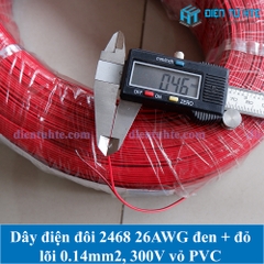 Dây điện đôi 2468 đỏ - đen 26AWG lõi 0.15mm2 vỏ PVC