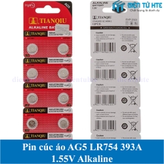 Pin cúc áo TIANQIU AG5 LR754 393A 1.55V Alkaline (Trong vỉ)