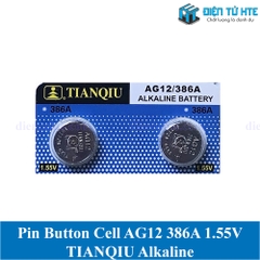 Pin cúc áo TIANQIU AG12 LR43 386A 1.55V Alkaline (Trong vỉ)