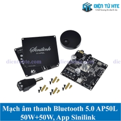 AP50L Mạch âm thanh Stereo Bluetooth 5.0 công suất 50Wx2 có app điều khiển Sinilink