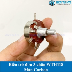 Biến trở đơn 3 chân WTH118 Màn Carbon có Mass