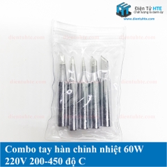 Bộ tay hàn chỉnh nhiệt 60W 220V kèm 5 mũi và nhựa thông