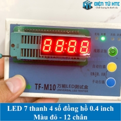 LED 7 thanh 4 số đồng hồ 0.4 inch màu đỏ cho bếp từ, hồng ngoại, nồi áp suất