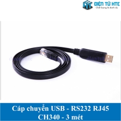 Cáp chuyển đổi USB sang RJ45 giao tiếp RS232 Console Modem - CH340 - 3 mét