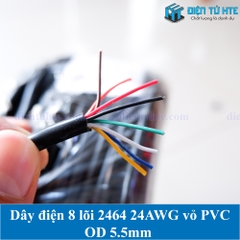 Dây cáp tín hiệu 8 lõi 2464 24AWG 0.2mm2 vỏ PVC 80 độ C
