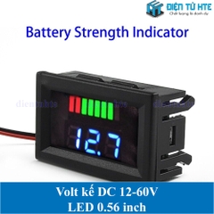 Volt kế DC 12-60V kích thước 0.56 inch - báo dung lượng