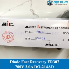 Diode phục hồi nhanh Fast Recovery FR307 700V 3.0A MIC DO-214AD