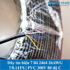 Dây tín hiệu 7 lõi 2464 26AWG 7*0.14TS vỏ PVC 80 độ OD 4.8mm